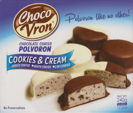 (image for) CHOCOVRON POLVORON CHOCOLATE COATED COOKIES & CREAM