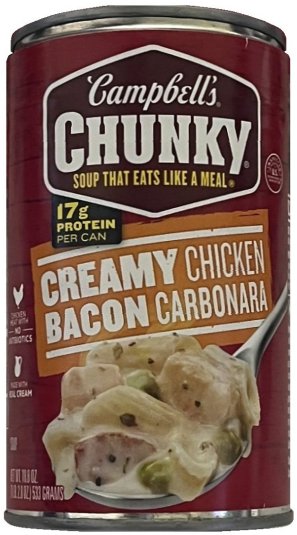 CAMPBELL'S CHUNKY CREAMY CHICKEN BACON CARBONARA (image for) CAMPBELL'S CHUNKY CREAMY CHICKEN BACON CARBONARA