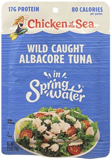 CHICKEN OF THE SEA WILD CAUGHT ALBACORE TUNA IN SPRING WATER (image for) CHICKEN OF THE SEA WILD CAUGHT ALBACORE TUNA IN SPRING WATER