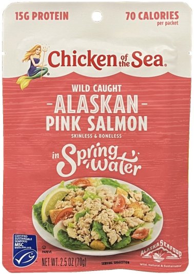 CHICKEN OF THE SEA WILD CAUGHT ALASKAN PINK SALMON IN SPRING WATER (image for) CHICKEN OF THE SEA WILD CAUGHT ALASKAN PINK SALMON IN SPRING WATER