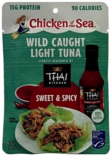 CHICKEN OF THE SEA WILD CAUGHT LIGHT TUNA SWEET & SPICY (image for) CHICKEN OF THE SEA WILD CAUGHT LIGHT TUNA SWEET & SPICY