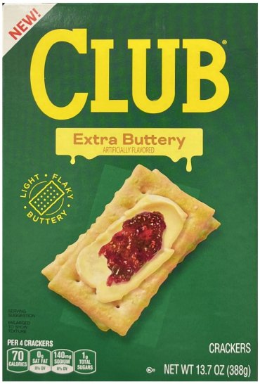CLUB CRACKERS EXTRA BUTTERY (image for) CLUB CRACKERS EXTRA BUTTERY