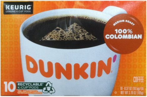 DUNKIN' MEDIUM ROAST 100% COLOMBIAN COFFEE K-CUP PODS (image for) DUNKIN' MEDIUM ROAST 100% COLOMBIAN COFFEE K-CUP PODS
