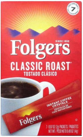 FOLGERS CLASSIC ROAST INSTANT COFFEE CRYSTALS