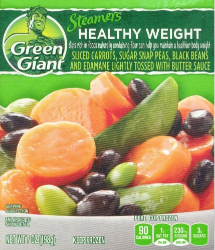 Green giant healthy weight Mix carrots, sugar snap peas, cooked Black beans (Water Black beans) and shelled edamame (soybeans) (020000197593)