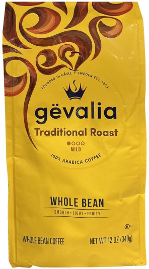 GEVALIA TRADITIONAL ROAST WHOLE BEAN COFFEE MILD ROAST (image for) GEVALIA TRADITIONAL ROAST WHOLE BEAN COFFEE MILD ROAST