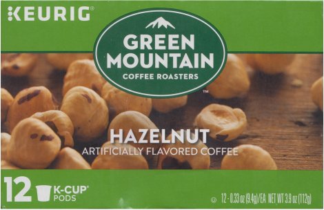 Green mountain coffee keurig brewed hazelnut Light roast coffee k-cups 12ct (099555087925)