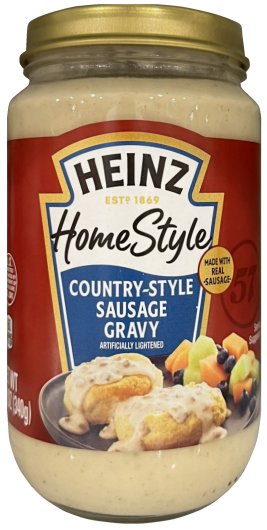 HEINZ HOME STYLE COUNTRY-STYLE SAUSAGE GRAVY (image for) HEINZ HOME STYLE COUNTRY-STYLE SAUSAGE GRAVY