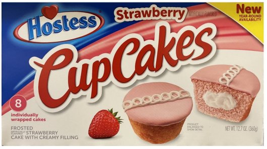 HOSTESS STRAWBERRY CUP CAKES (image for) HOSTESS STRAWBERRY CUP CAKES