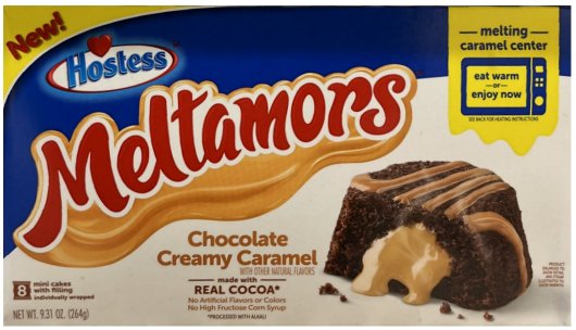 HOSTESS MELTAMORS WITH CHOCOLATE CREAMY CARAMEL FILLING (image for) HOSTESS MELTAMORS WITH CHOCOLATE CREAMY CARAMEL FILLING