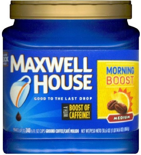 MAXWELL HOUSE MORNING BOOST COFFEE MEDIUM ROAST (image for) MAXWELL HOUSE MORNING BOOST COFFEE MEDIUM ROAST