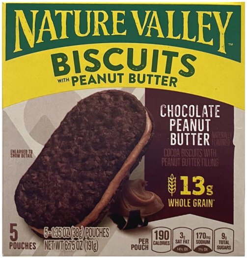 NATURE VALLEY BISCUITS WITH PEANUT BUTTER (image for) NATURE VALLEY BISCUITS WITH PEANUT BUTTER