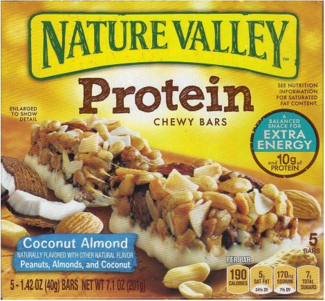 Nature Valley protein chewy bars Coconut almond - 5 ct (016000485426)
