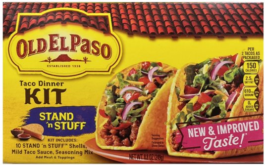OLD EL PASO STAND 'N STUFF TACO DINNER KIT (image for) OLD EL PASO STAND 'N STUFF TACO DINNER KIT