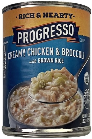 PROGRESSO RICH & HEARTY CREAMY CHICKEN & BROCCOLI WITH BROWN RICE (image for) PROGRESSO RICH & HEARTY CREAMY CHICKEN & BROCCOLI WITH BROWN RICE