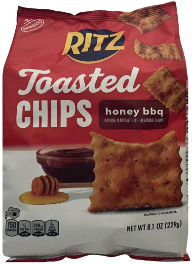 RITZ TOASTED CHIPS HONEY BBQ (image for) RITZ TOASTED CHIPS HONEY BBQ