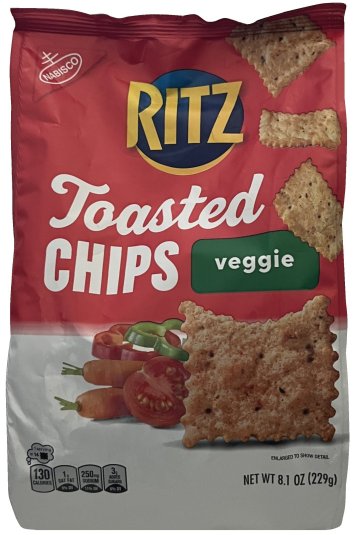 RITZ TOASTED CHIPS VEGGIE (image for) RITZ TOASTED CHIPS VEGGIE