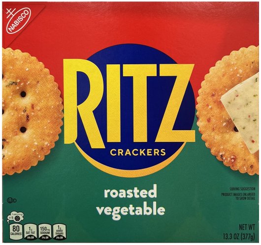 RITZ ROASTED VEGETABLE CRACKERS (image for) RITZ ROASTED VEGETABLE CRACKERS