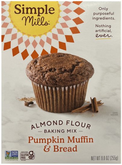 SIMPLE MILLS ALMOND FLOUR PUMPKIN MUFFIN & BREAD MIX (image for) SIMPLE MILLS ALMOND FLOUR PUMPKIN MUFFIN & BREAD MIX