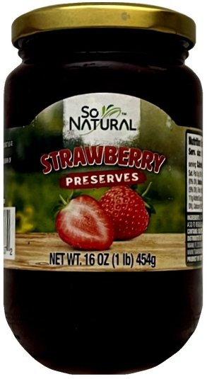 SO NATURAL STRAWBERRY PRESERVES (image for) SO NATURAL STRAWBERRY PRESERVES