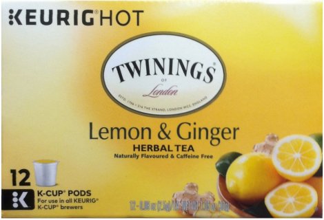 TWININGS LEMON \u0026 GINGER HERBAL TEA K 