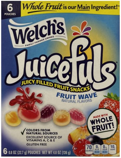 WELCH'S JUICEFULS JUICY FILLED FRUIT SNACKS FRUIT WAVE (image for) WELCH'S JUICEFULS JUICY FILLED FRUIT SNACKS FRUIT WAVE