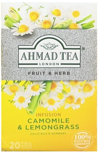 AHMAD TEA CAMOMILE & LEMONGRASS INFUSION (image for) AHMAD TEA CAMOMILE & LEMONGRASS INFUSION