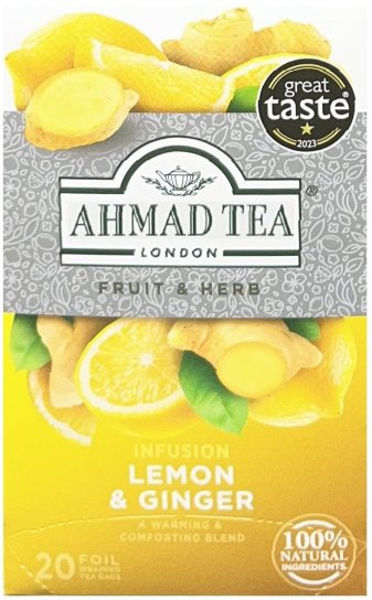 AHMAD TEA LEMON & GINGER INFUSION (image for) AHMAD TEA LEMON & GINGER INFUSION