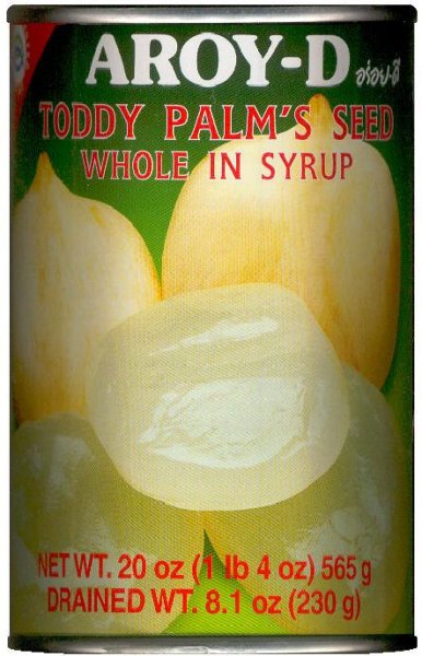 AROY-D TODDY PALM'S SEED WHOLE IN SYRUP (image for) AROY-D TODDY PALM'S SEED WHOLE IN SYRUP