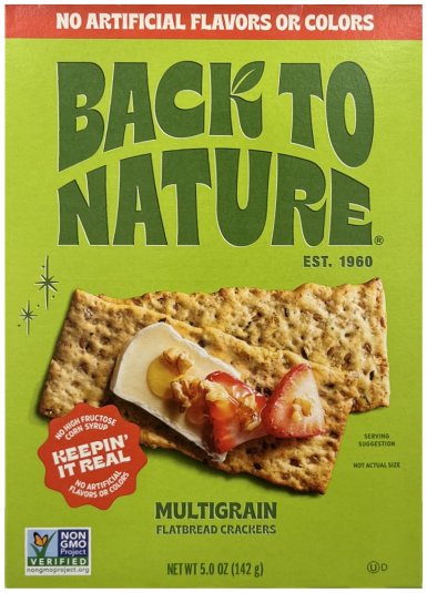 BACK TO NATURE MULTIGRAIN FLATBREAD CRACKERS (image for) BACK TO NATURE MULTIGRAIN FLATBREAD CRACKERS