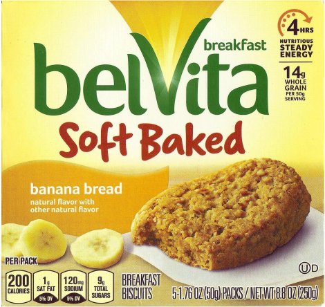 BELVITA SOFT BAKED BANANA BREAD BREAKFAST BISCUITS (image for) BELVITA SOFT BAKED BANANA BREAD BREAKFAST BISCUITS