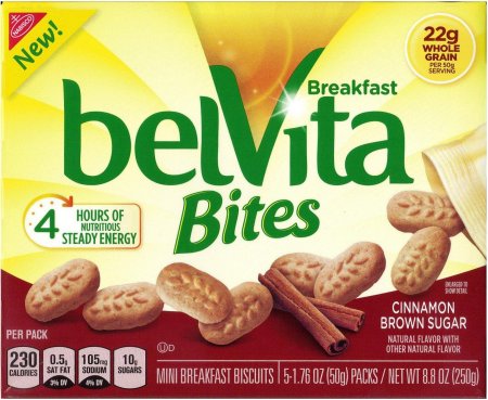 BELVITA BITES CINNAMON BROWN SUGAR MINI BREAKFAST BISCUITS (image for) BELVITA BITES CINNAMON BROWN SUGAR MINI BREAKFAST BISCUITS