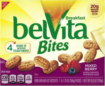 BELVITA BITES MIXED BERRY MINI BREAKFAST BISCUITS (image for) BELVITA BITES MIXED BERRY MINI BREAKFAST BISCUITS