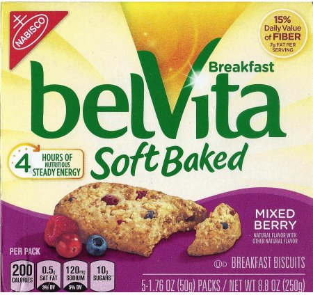 BELVITA SOFT BAKED MIXED BERRY BREAKFAST BISCUITS (image for) BELVITA SOFT BAKED MIXED BERRY BREAKFAST BISCUITS