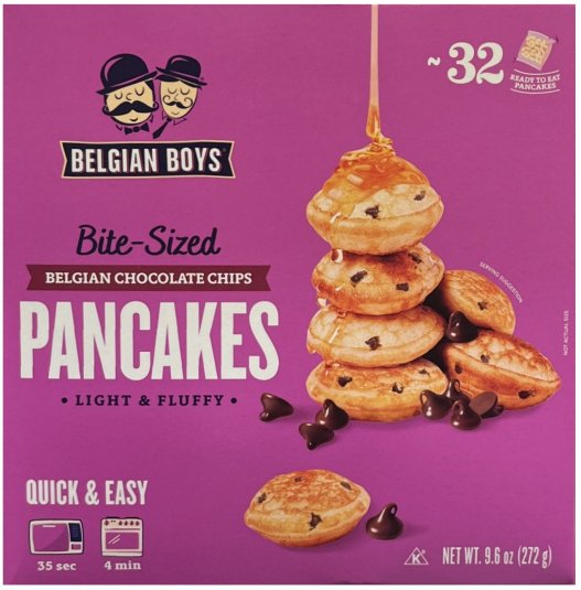 BELGIAN BOYS BITE-SIZED CHOCOLATE CHIPS PANCAKES (image for) BELGIAN BOYS BITE-SIZED CHOCOLATE CHIPS PANCAKES