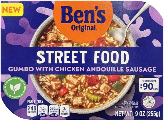 BEN'S ORIGINAL STREET FOOD GUMBO WITH CHICKEN ANDOUILLE SAUSAGE (image for) BEN'S ORIGINAL STREET FOOD GUMBO WITH CHICKEN ANDOUILLE SAUSAGE