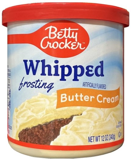 BETTY CROCKER WIPPED FROSTING BUTTER CREAM (image for) BETTY CROCKER WIPPED FROSTING BUTTER CREAM