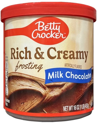 BETTY CROCKER RICH & CREAMY FROSTING MILK CHOCOLATE (image for) BETTY CROCKER RICH & CREAMY FROSTING MILK CHOCOLATE