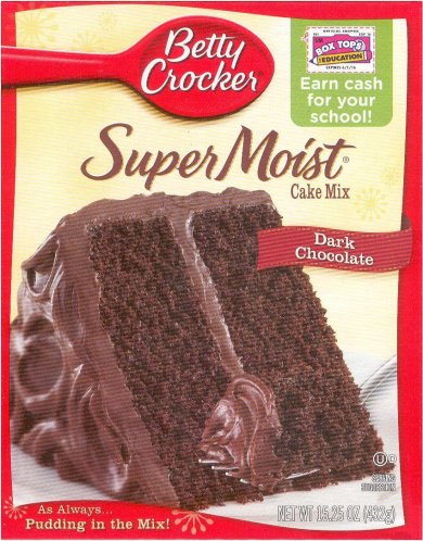 BETTY CROCKER SUPER MOIST DARK CHOCOLATE CAKE MIX (image for) BETTY CROCKER SUPER MOIST DARK CHOCOLATE CAKE MIX