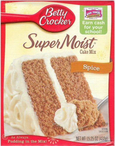BETTY CROCKER SUPER MOIST SPICE CAKE MIX (image for) BETTY CROCKER SUPER MOIST SPICE CAKE MIX