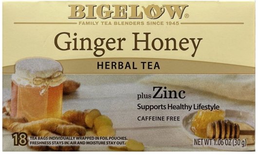 BIGELOW GINGER HONEY PLUS ZINC HERBAL TEA (image for) BIGELOW GINGER HONEY PLUS ZINC HERBAL TEA