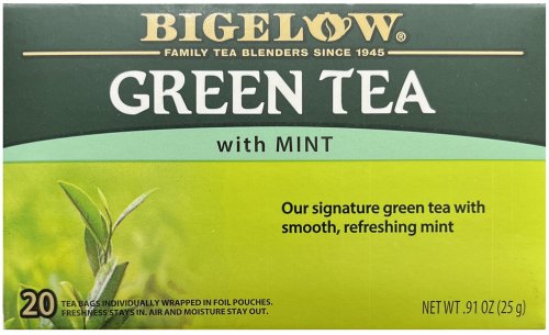 BIGELOW GREEN TEA WITH MINT (image for) BIGELOW GREEN TEA WITH MINT