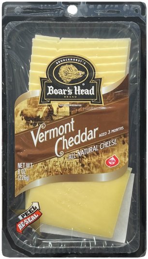 BOAR'S HEAD VERMONT CHEDDAR ALL NATURAL CHEESE (image for) BOAR'S HEAD VERMONT CHEDDAR ALL NATURAL CHEESE