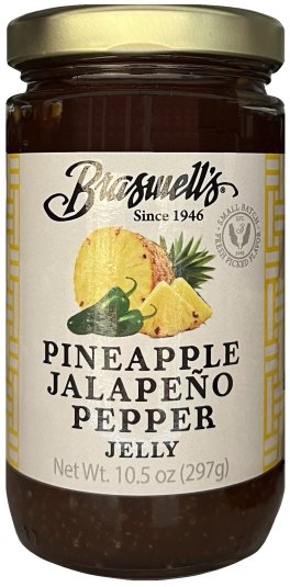 BRASWELL'S PINEAPPLE JALAPENO PEPPER JELLY (image for) BRASWELL'S PINEAPPLE JALAPENO PEPPER JELLY