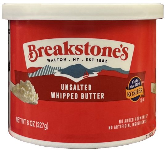 BREAKSTONE'S UNSALTED WHIPPED BUTTER (image for) BREAKSTONE'S UNSALTED WHIPPED BUTTER