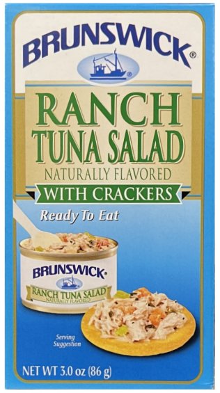 BRUNSWICK RANCH TUNA SALAD WITH CRACKERS (image for) BRUNSWICK RANCH TUNA SALAD WITH CRACKERS