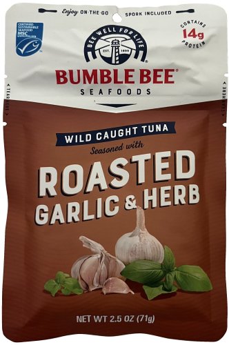 BUMBLE BEE WILD CAUGHT TUNA ROASTED GARLIC & HERB (image for) BUMBLE BEE WILD CAUGHT TUNA ROASTED GARLIC & HERB