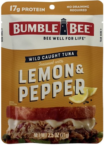 BUMBLE BEE WILD CAUGHT TUNA LEMON & PEPPER (image for) BUMBLE BEE WILD CAUGHT TUNA LEMON & PEPPER
