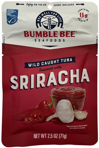 BUMBLE BEE WILD CAUGHT TUNA SRIRACHA (image for) BUMBLE BEE WILD CAUGHT TUNA SRIRACHA
