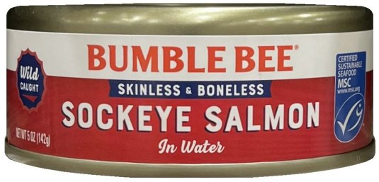 BUMBLE BEE SOCKEYE SALMON IN WATER (image for) BUMBLE BEE SOCKEYE SALMON IN WATER